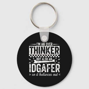 Llavero Pensador Excesivo Idgaf Frase Divertida Sarcástica