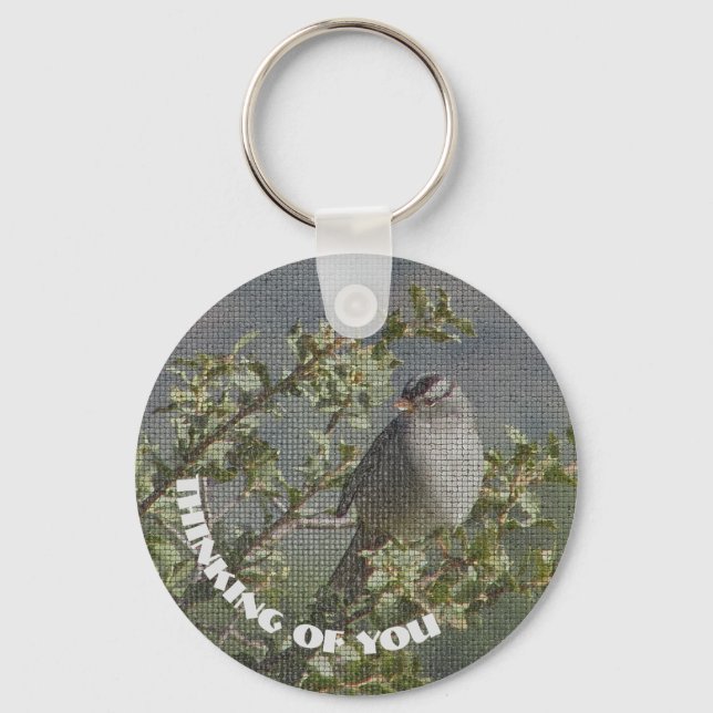 Llavero Pensando en ti, espárrago mosaico pequeño amigo de (Anverso)