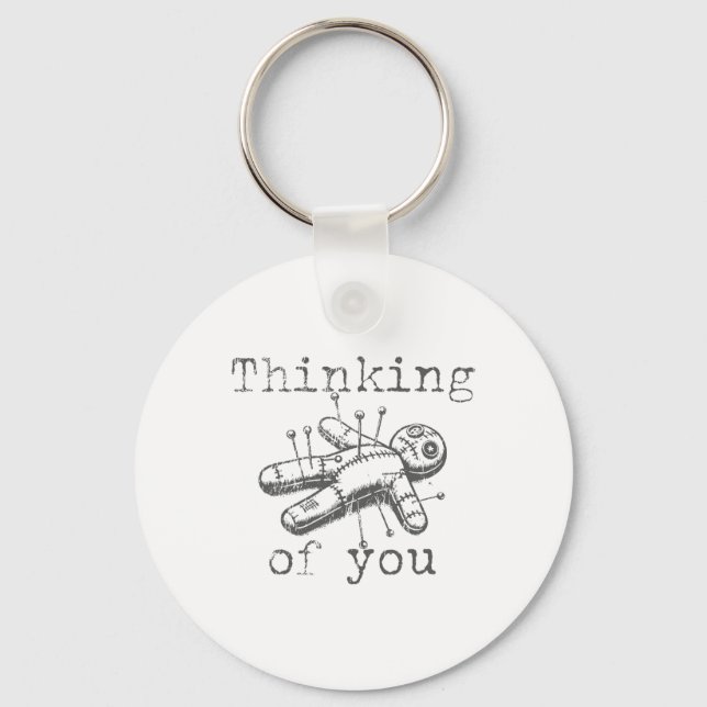 Llavero Pensando En Usted Voodoo Doll Gracioso Halloween 2 (Anverso)