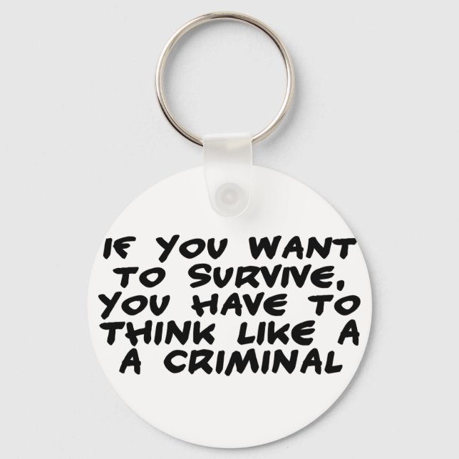 Llavero Pensar Como Un Criminal (Anverso)