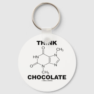 Llavero Pensar en el chocolate (química de la Molécula de 