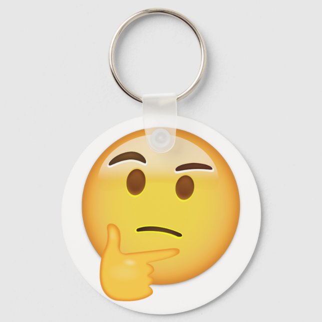 Llavero Pensar en la Emoji facial (Anverso)