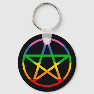 Llavero Pentáculo arcoiris