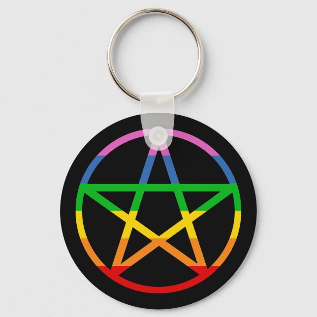 Llavero Pentáculo arcoiris (Anverso)