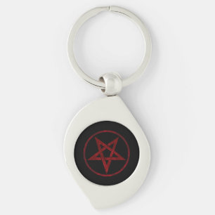 Llavero Pentagram del diablo Rojo