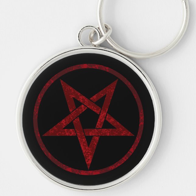 Llavero Pentagram del diablo Rojo (Frente)
