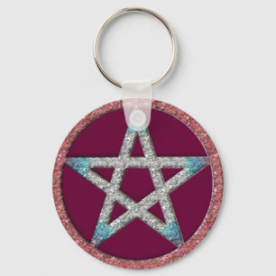 Llavero Pentagram Wiccan Wiccan Key Chain Fob Keychain