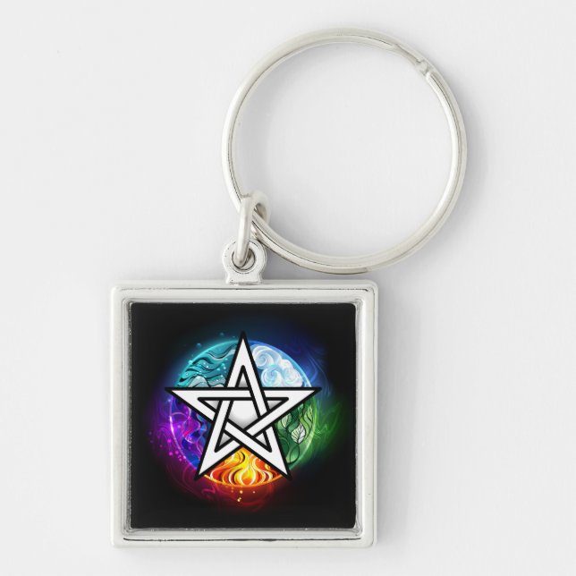 Llavero Pentagrama de Wiccan (Frente)