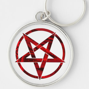 Llavero Pentagrama del Diablo Rojo