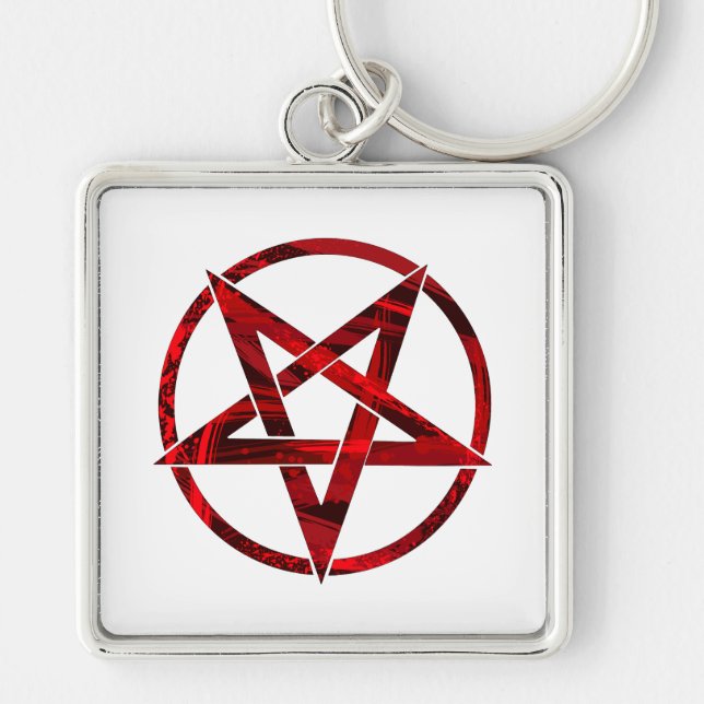 Llavero Pentagrama del Diablo Rojo (Frente)