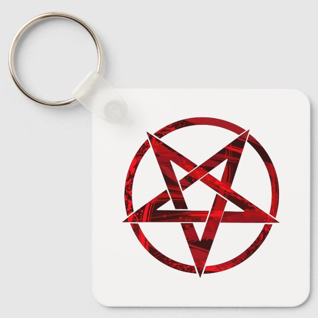 Llavero Pentagrama del Diablo Rojo (Anverso)