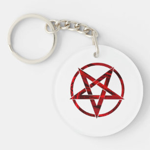 Llavero Pentagrama del Diablo Rojo