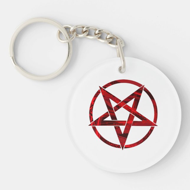Llavero Pentagrama del Diablo Rojo (Frente)