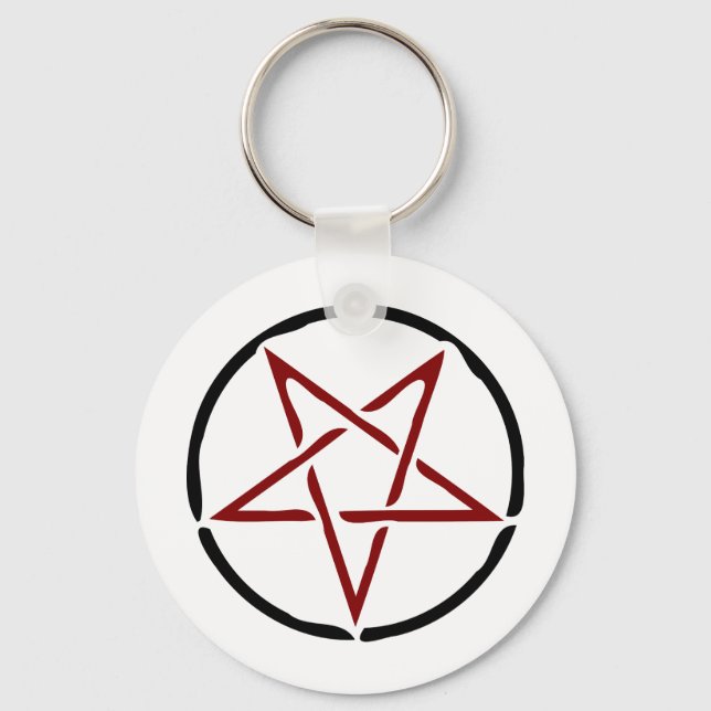Llavero Pentagrama Rojo (Anverso)