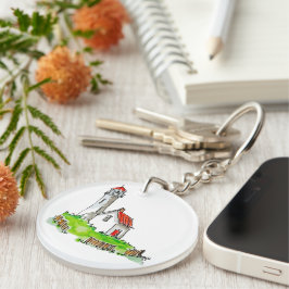 Llavero Pequeña acuarela de faro