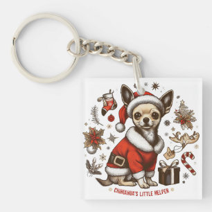 Llavero Pequeña auxiliar - Navidades de Chihuahua Santa