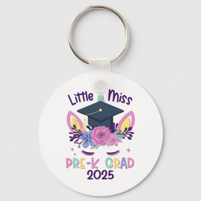 Llavero Pequeña graduación preescolar de Miss Pre-k 2 (Anverso)
