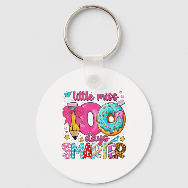 Llavero Pequeña Miss 100 días más inteligente 100 días de  (Anverso)