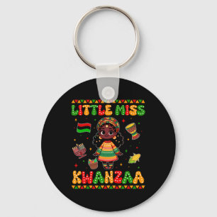 Llavero Pequeña Miss Kwanzaa Feliz Chica Negro Kwanzaa Tod