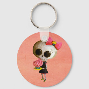 Llavero Pequeña Miss Muerte con Torta
