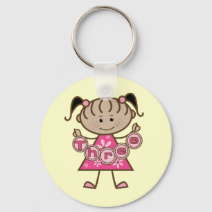 Llavero Pequeña niña camisetas de cumpleaños y regalos