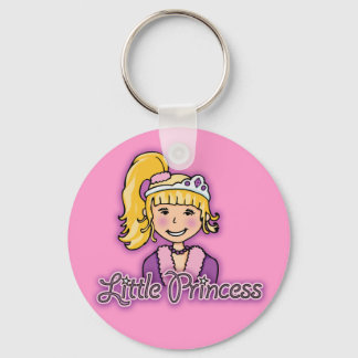 Llavero Pequeña Princesa de texto de pelo rubio rosa caden