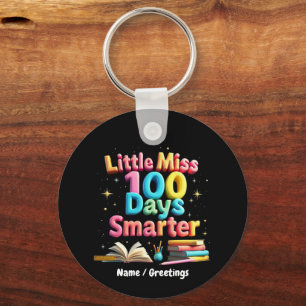 Llavero Pequeña Señorita 100 Días Más Inteligente Celebra 
