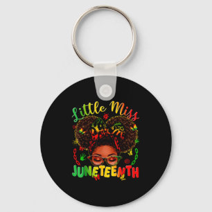 Llavero Pequeña señorita Juneteenth orgullo afro cabello a