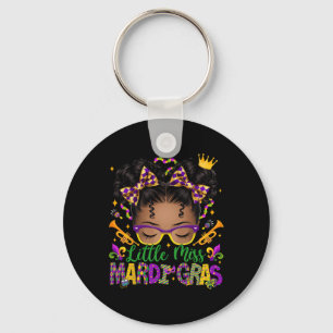 Llavero Pequeña Señorita Mardi Gras Afro Desordenado Chong