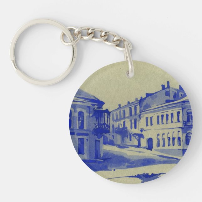 Llavero Pequeñas calles en la ciudad vieja (Frente)