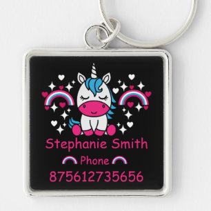 Llavero Pequeñas niñas Unicornio perdieron contacto