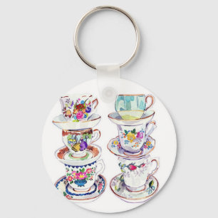 Llavero Pequeñas tazas de té bonitas