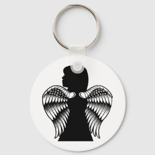 Llavero Pequeño Angel chica Niño Silhouette Fantasy arte