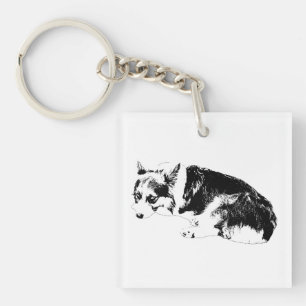 Llavero Pequeño Corgi, Baldosa Gráfica