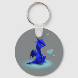 Llavero Pequeño dragón azul de amor