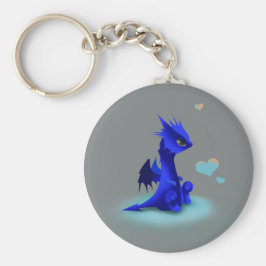 Llavero Pequeño dragón azul de amor