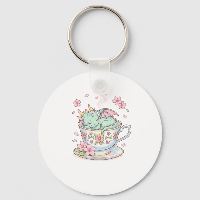 Llavero Pequeño Dragón de Té (Anverso)