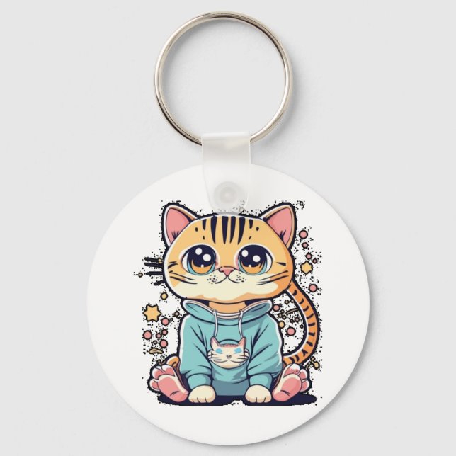 Llavero Pequeño gatito chiffon Top (Anverso)