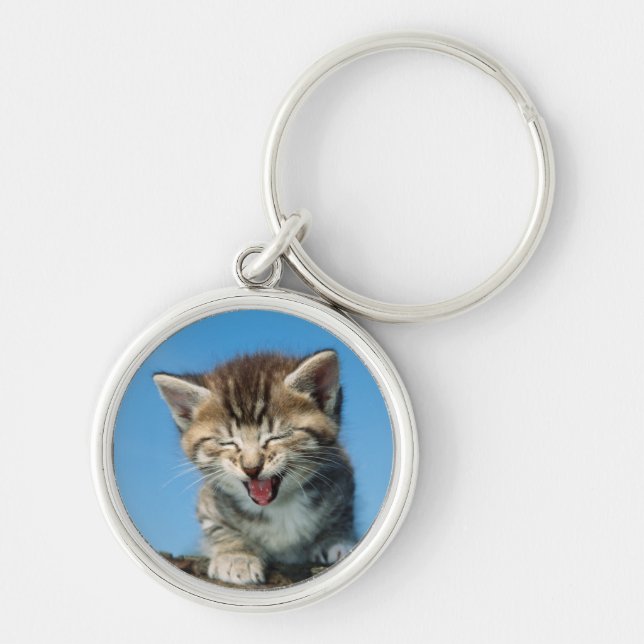 Llavero Pequeño gatito en un árbol (Frente)