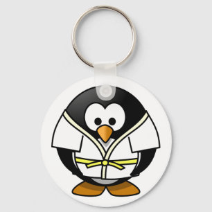 Llavero Pequeño judo pingüino animado