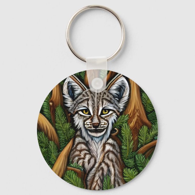 Llavero Pequeño Lynx Kitten Adorable (Anverso)