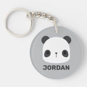 Llavero Pequeño oso oso panda con nombre personalizado