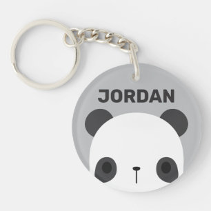 Llavero Pequeño oso oso panda con nombre personalizado