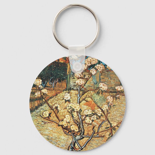 Llavero Pequeño peral en flor de Vincent van Gogh (Anverso)