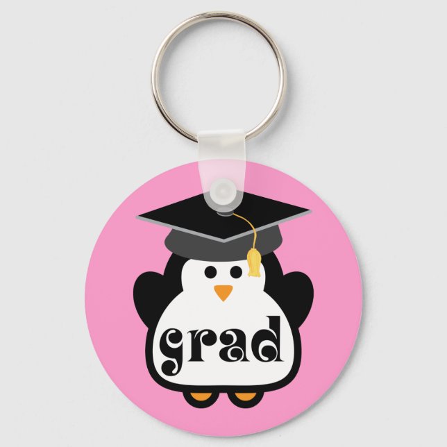 Llavero Pequeño regalo de graduación de Pingüino Grad (Anverso)