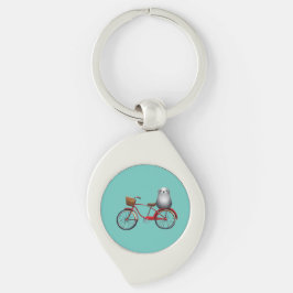 Llavero Pequeño sello personalizado en una bicicleta