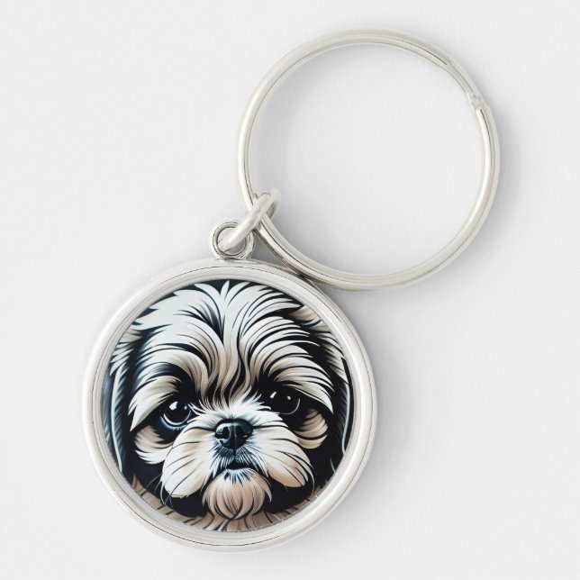 Llavero Pequeño Shih Tzu Puppy keychain (Frente)