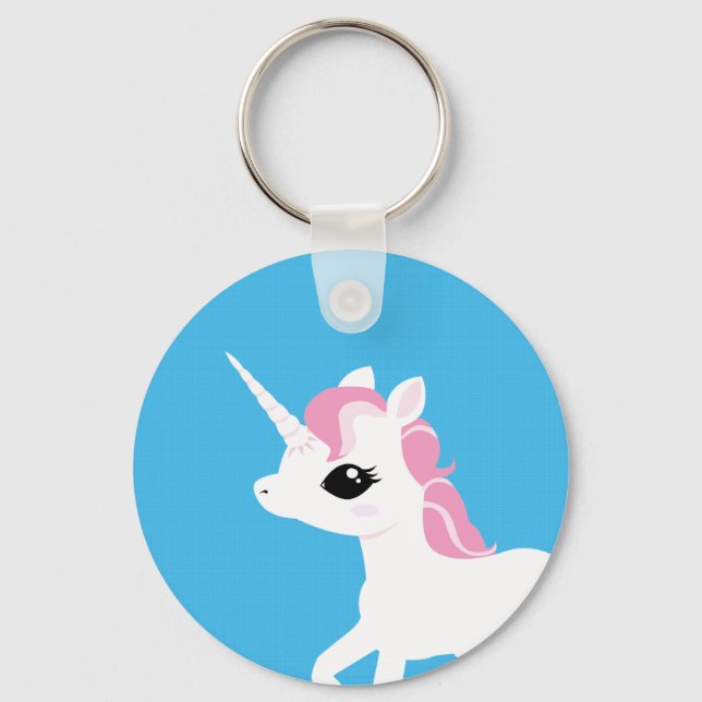 Llavero Pequeño unicornio con cadena de teclas de los homb (Anverso)