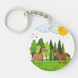 Llavero Pequeños caballos de diseño para niños