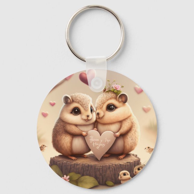 Llavero Pequeños osos osos cortos personalizado acento alm (Anverso)